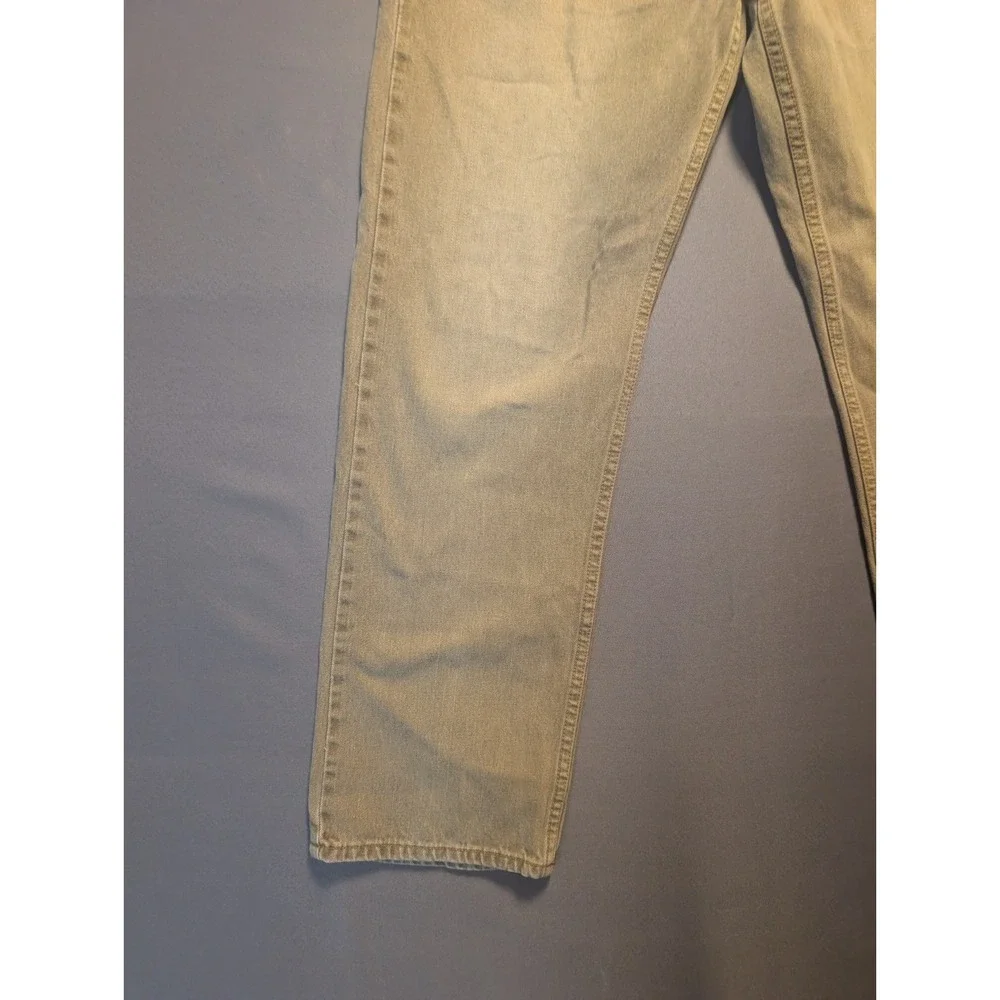 Levi's 505 Mens Jeans 36x32 Tan Denim Regular Fit Straight Leg Grunge Streetwear